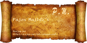 Pajzs Majlát névjegykártya
